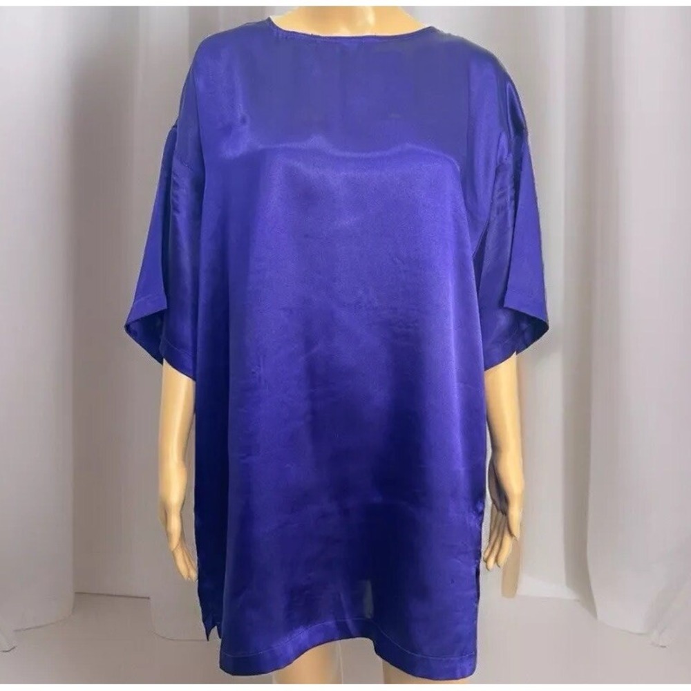 VTG Victoria's Secret Gold Label Purple Satin Nightgown Sleep Dress M